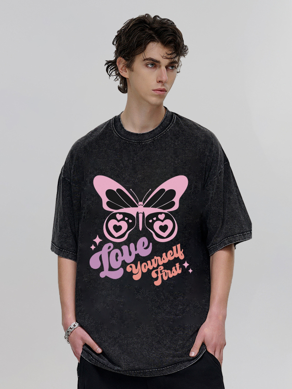 Unisex oversize T-krekls ar druku retro amerikāņu stilā, 96% combed kokvilna, apaļā kakla