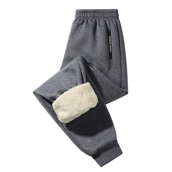 Muške termalne hlače od flisa, širokog kroja, srednji pojas, smjesa kemijskih vlakana, blaga elastičnost