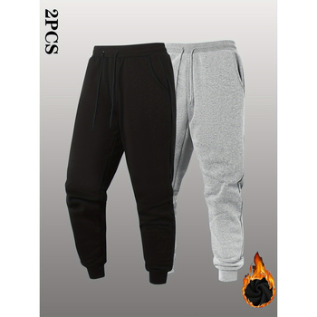 Kényelmes poliészter sportnadrág, Regular Fit, elasztikus derék, fleece béléssel, hosszú