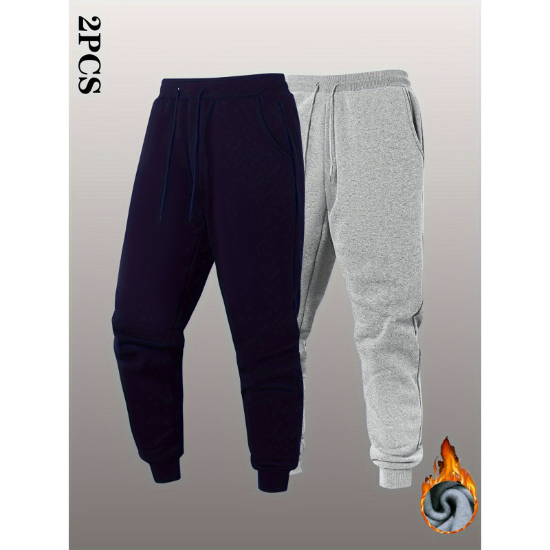 Kényelmes poliészter sportnadrág, Regular Fit, elasztikus derék, fleece béléssel, hosszú