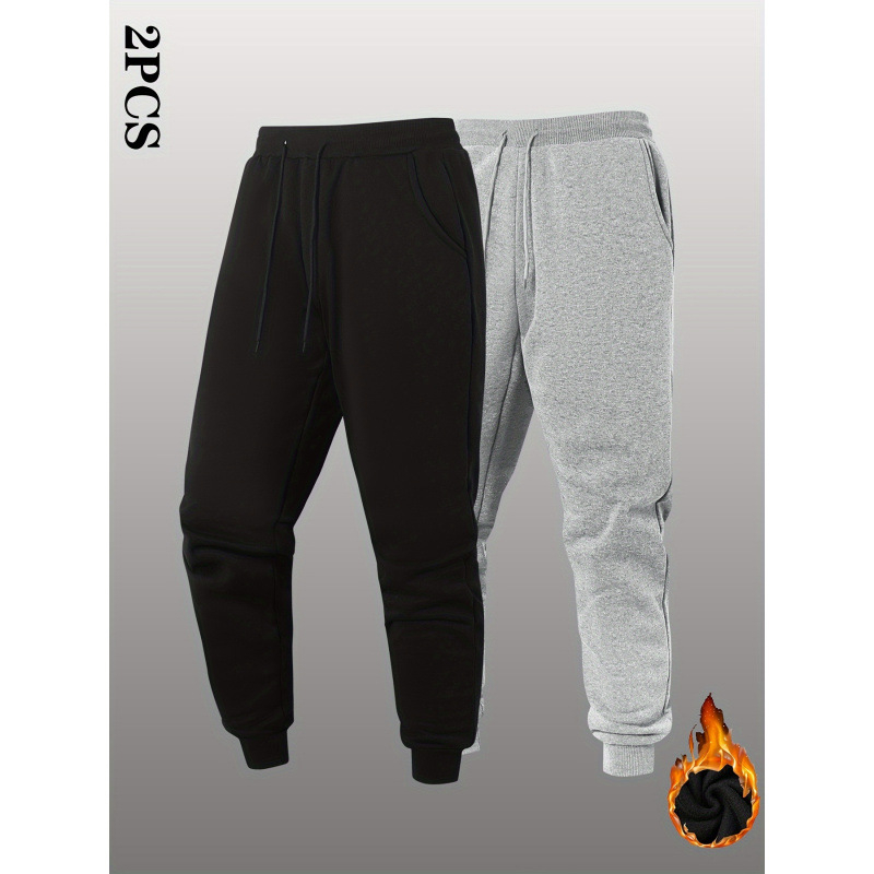 Kényelmes poliészter sportnadrág, Regular Fit, elasztikus derék, fleece béléssel, hosszú