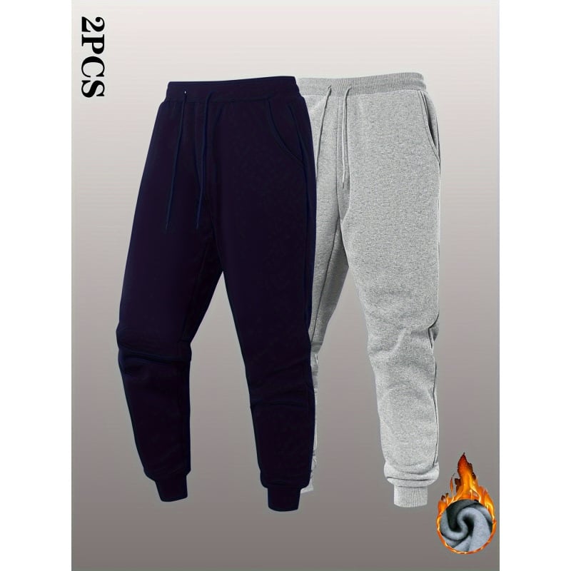 Kényelmes poliészter sportnadrág, Regular Fit, elasztikus derék, fleece béléssel, hosszú