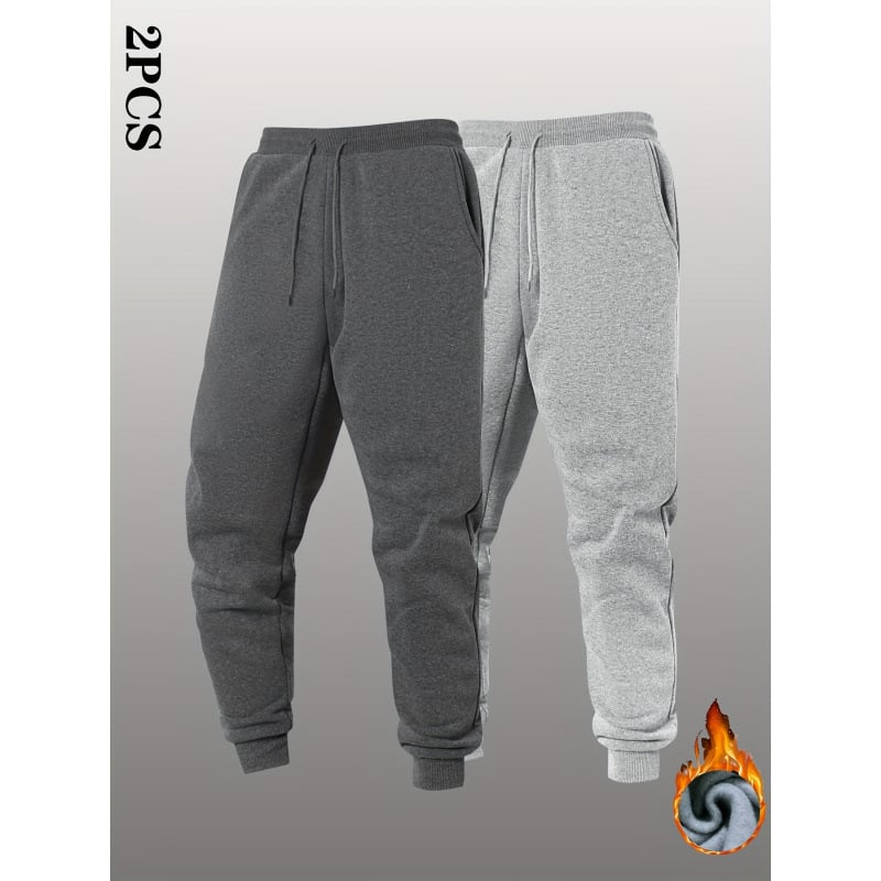 Kényelmes poliészter sportnadrág, Regular Fit, elasztikus derék, fleece béléssel, hosszú