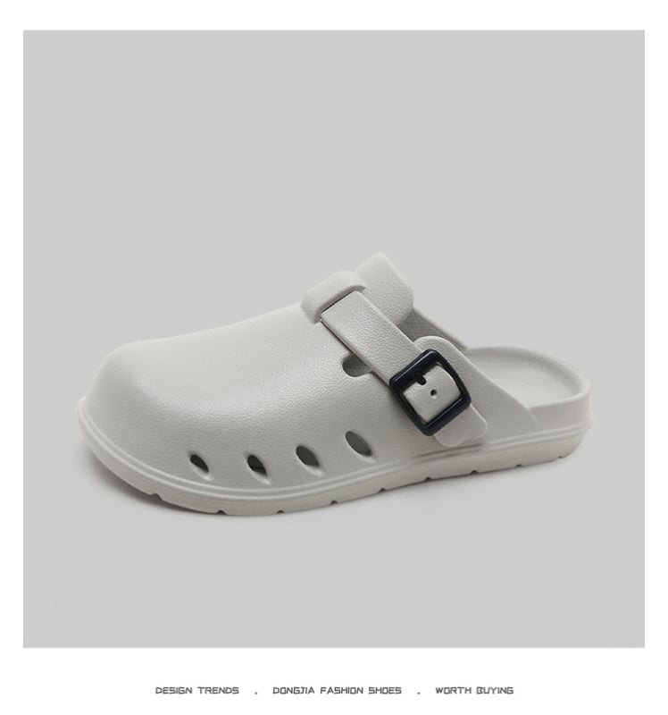 Férfi papucsok — zárt orr, nyitott sarok, casual EVA papucs; felső- és talp EVA; injekciós öntésű; 2025 tavasz