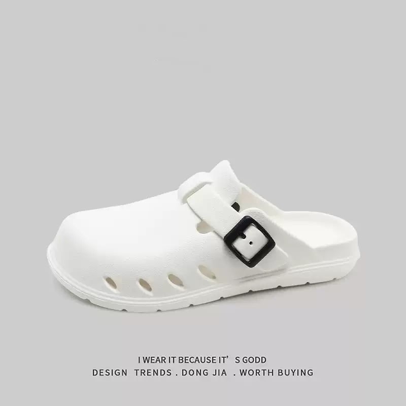 Férfi papucsok — zárt orr, nyitott sarok, casual EVA papucs; felső- és talp EVA; injekciós öntésű; 2025 tavasz