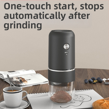 Ηλεκτρικός αλεστής καφέ για οικιακή χρήση, συμπαγής, επαναφορτιζόμενος, πλαστικό σώμα, βάρος περίπου 0,5 kg