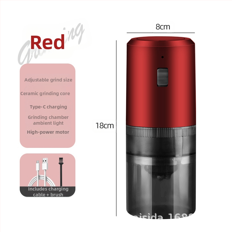 Măcinător electric de cafea pentru uz casnic, compact, reîncărcabil, corp din plastic, greutate 0,5 kg