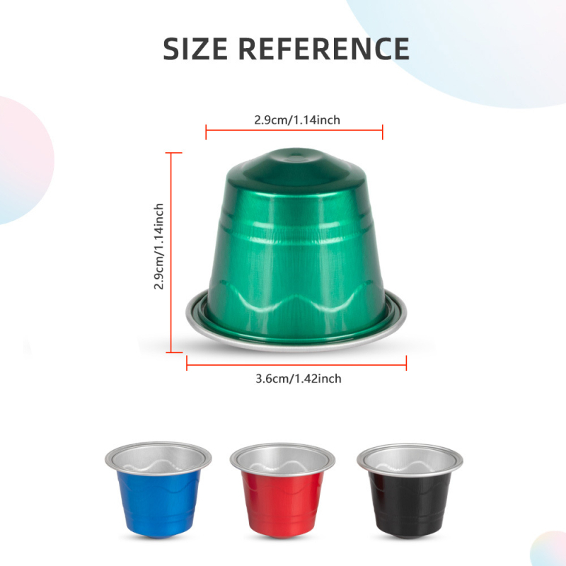 Ceșcuță capsulă de aluminiu pentru cafea, de înaltă calitate, stil simplu, material: folie de aluminiu