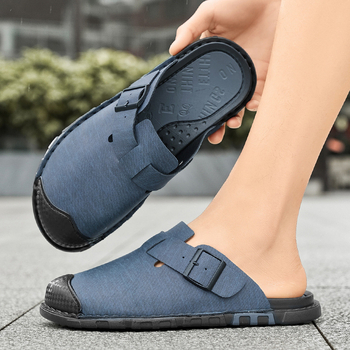 Muške sandale s otvorenom prstom, svakodnevni stil, prozračne i protuklizne, slip-on dizajn, gornji materijal: Super vlakno, đon: PU