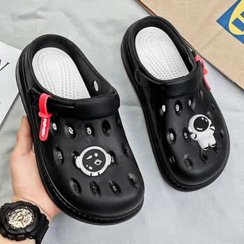 Uniszex strandpapucs vastag EVA talppal, csatos záródás, kerek orr, légáteresztő, csúszásmentes, vezetéshez és szabadtéri tevékenységekhez