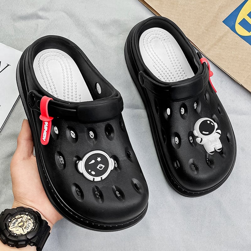 Uniszex strandpapucs vastag EVA talppal, csatos záródás, kerek orr, légáteresztő, csúszásmentes, vezetéshez és szabadtéri tevékenységekhez