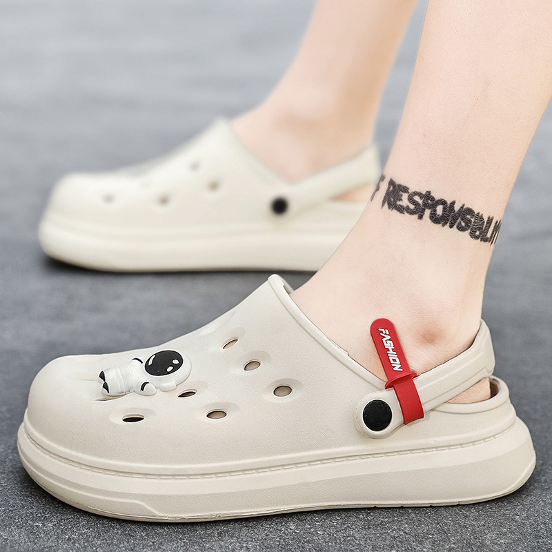 Uniszex strandpapucs vastag EVA talppal, csatos záródás, kerek orr, légáteresztő, csúszásmentes, vezetéshez és szabadtéri tevékenységekhez