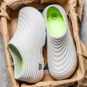 Παπούτσια σεφ, EVA επάνω μέρος και σόλα, στρογγυλή μύτη, μεσαίο ύψος φτέρνας 3-5 εκ, βαμβακερή επένδυση