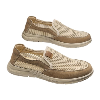 Ανδρικά loafers με πλέγμα (αναπνεύσιμα, Slip-On, χαμηλό ύψος, στρογγυλή μύτη, επίπεδη φτέρνα)
