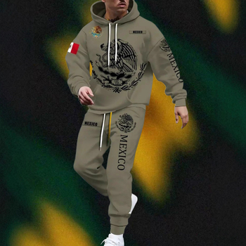 Флорално принтиран комплект с качулка и кардиган стил – топ с дълъг ръкав и дълги панталони (Air Layer плат; полиестер; кардиган стил; дълги ръкави; дълги панталони)