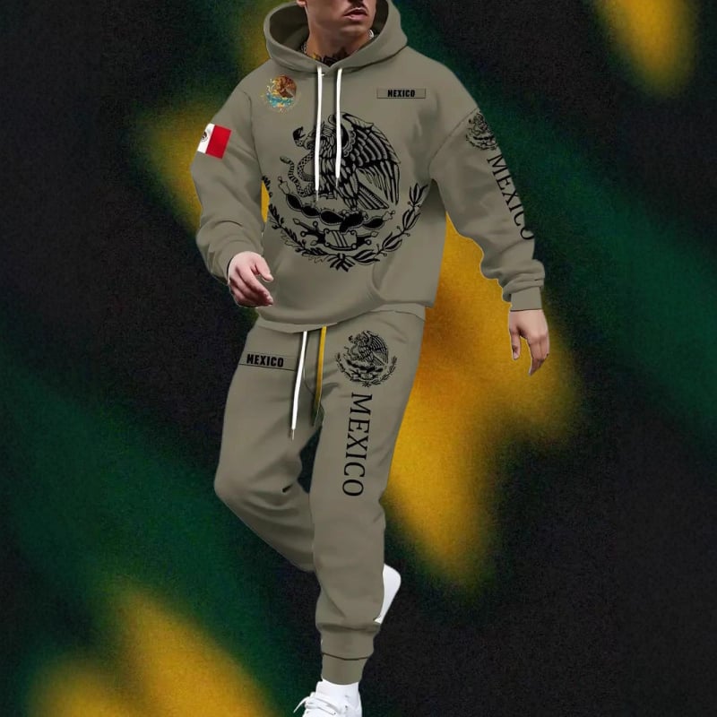 Флорално принтиран комплект с качулка и кардиган стил – топ с дълъг ръкав и дълги панталони (Air Layer плат; полиестер; кардиган стил; дълги ръкави; дълги панталони)