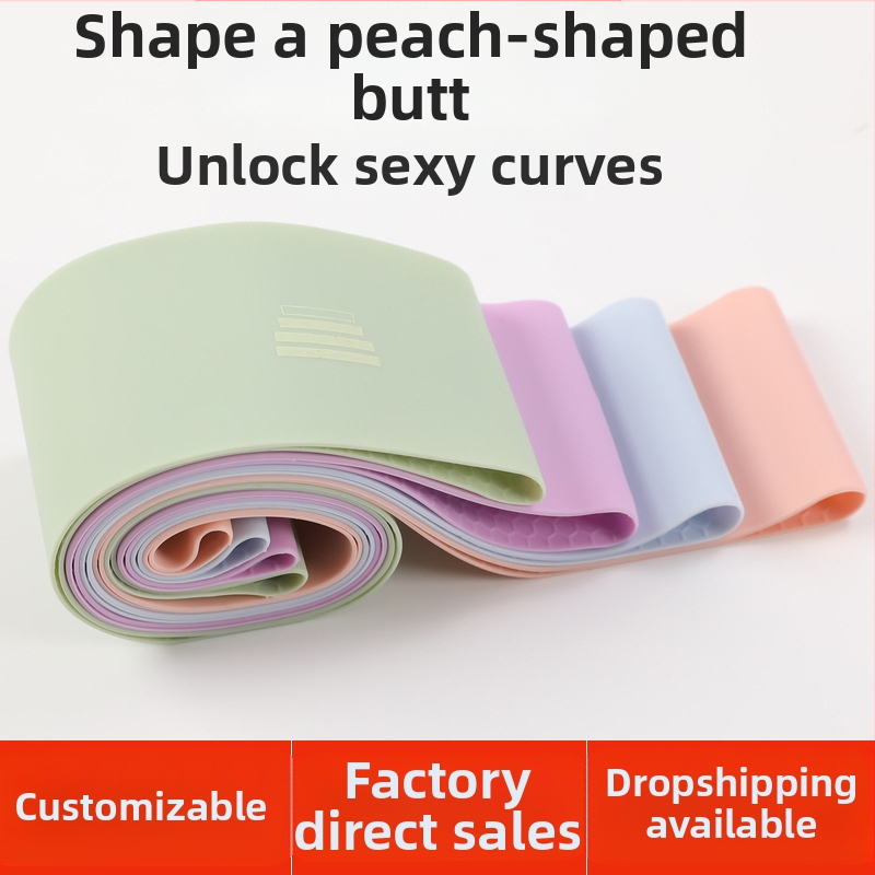 Tengmei силиконова йога лента с пръстен за съпротивление, домашна тренировка, клякания и оформяне на бедрата (Материал: силикон; Категория: йога помощник; Бранд: Tengmei)