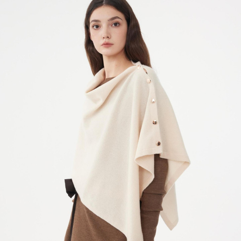 Kashmira šalle ar asimetrisku sprādziņu, trijstūra adīts dizains biroja stilam