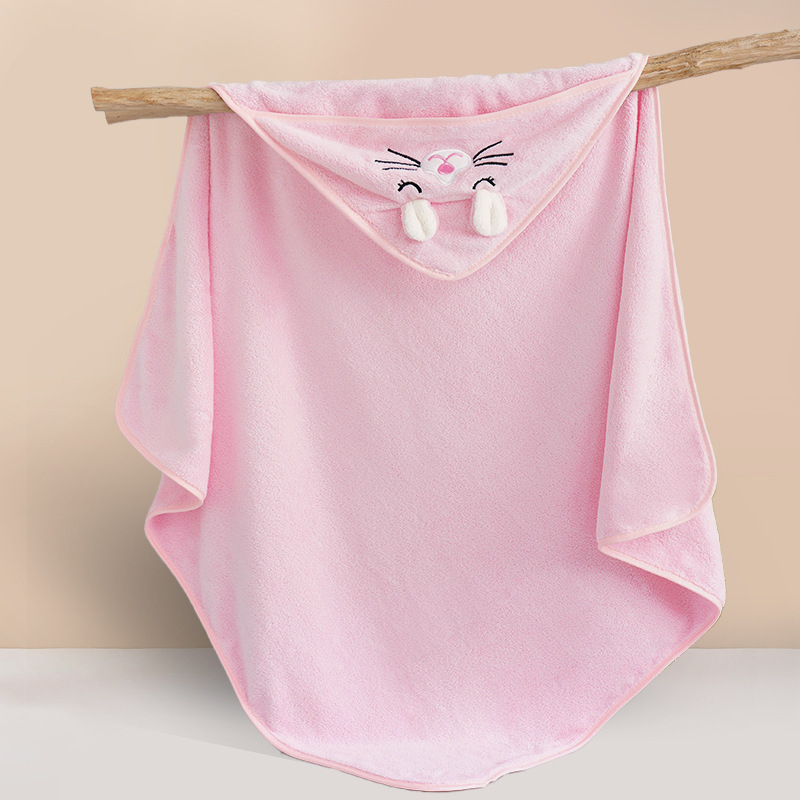 Qin Yue Dječji ručnik za kupanje, koralni fleece, šivanje i ravno tkanje, 400–500 g, za bebe