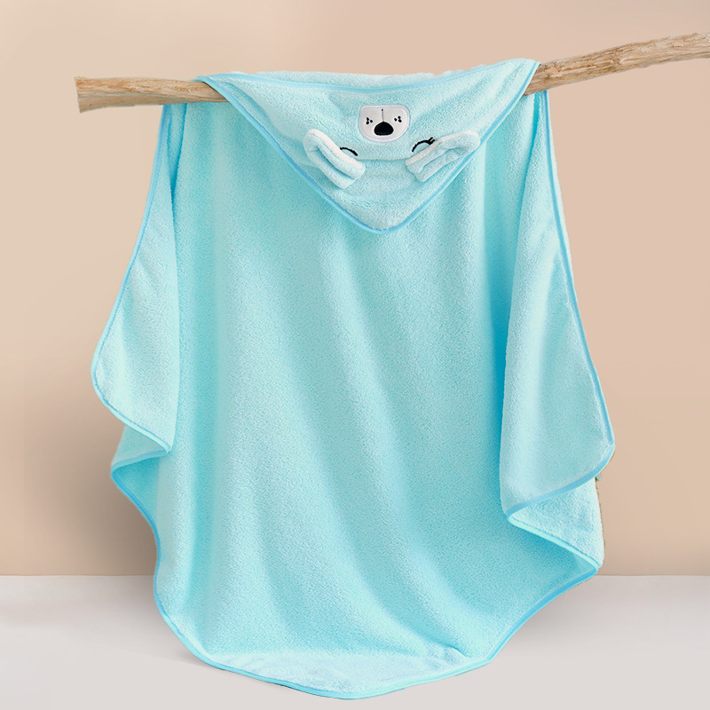 Qin Yue Dječji ručnik za kupanje, koralni fleece, šivanje i ravno tkanje, 400–500 g, za bebe