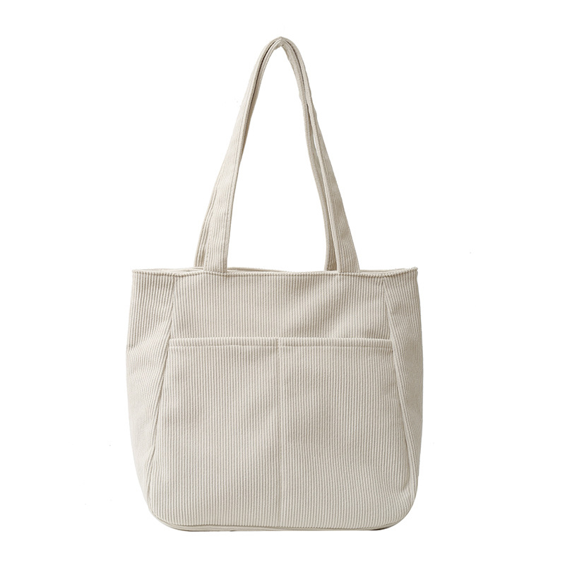 Auduma tote soma ar pilsētas minimalistisku stilu, rāvējslēdzējs, poliesteres iekšpuse, horizontāla kvadrāta forma, iekšējā rāvējslēdzēja kabata (Ziemā 2024)