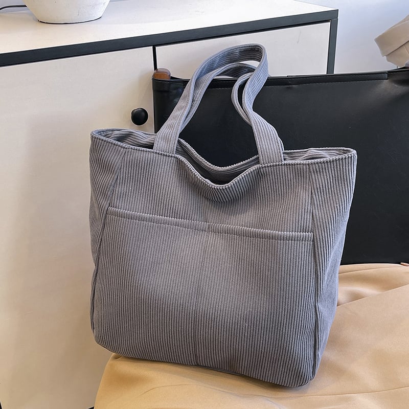 Auduma tote soma ar pilsētas minimalistisku stilu, rāvējslēdzējs, poliesteres iekšpuse, horizontāla kvadrāta forma, iekšējā rāvējslēdzēja kabata (Ziemā 2024)