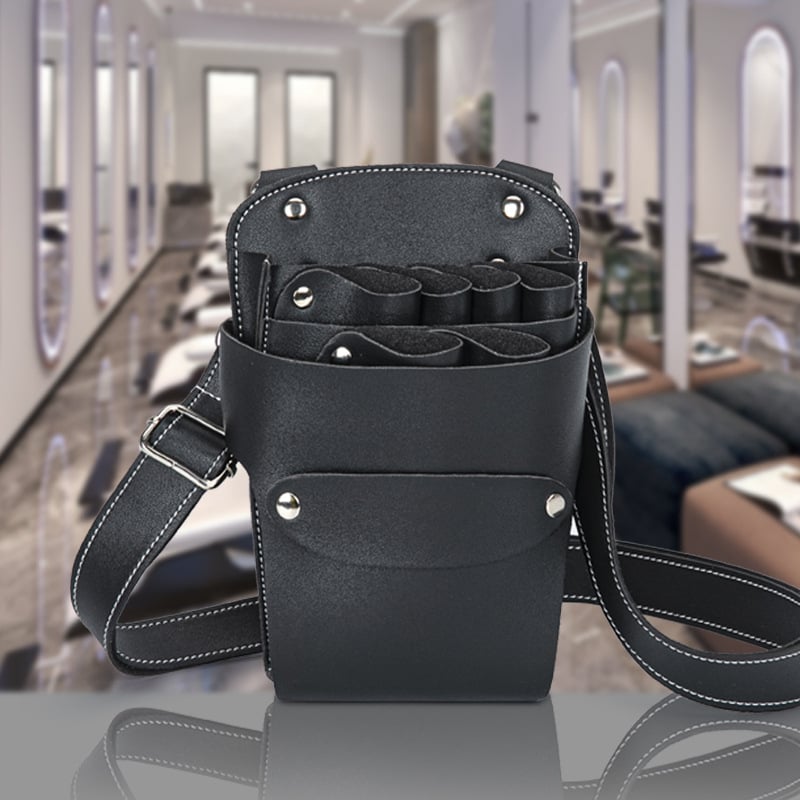 Geantă pentru foarfeci de coafură – curea crossbody, trusă de unelte de frizerie cu 7 compartimente pentru foarfeci