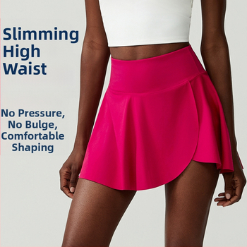 Γυναικεία φούστα τένις/προπόνησης με ύφασμα Naked Feel Nylon και επένδυση CoolMax, σχέδιο ριγέ; 75% Νάιλον + 25% Σπαντεξ; επένδυση CoolMax: 31% CoolMax + 61% Πολυεστέρας + 8% Σπαντεξ; κατάλληλη για καλοκαίρι, άνοιξη, φθινόπωρο