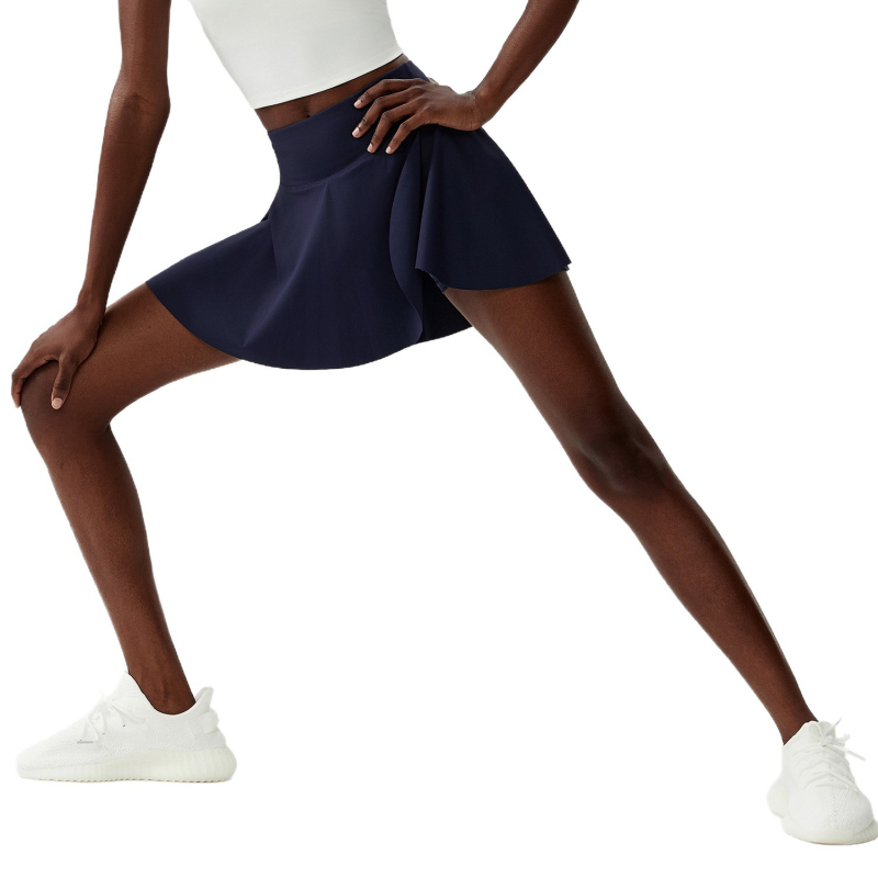 Γυναικεία φούστα τένις/προπόνησης με ύφασμα Naked Feel Nylon και επένδυση CoolMax, σχέδιο ριγέ; 75% Νάιλον + 25% Σπαντεξ; επένδυση CoolMax: 31% CoolMax + 61% Πολυεστέρας + 8% Σπαντεξ; κατάλληλη για καλοκαίρι, άνοιξη, φθινόπωρο