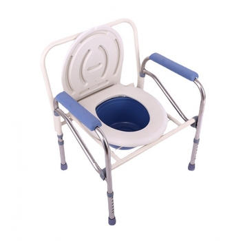 Qiyue Πτυσσόμενο Καρεκλάκι Τουαλέτας από Ατσάλι για Ηλικιωμένους και ΑμεΑ, Πολυλειτουργικό, Με Εκτυπωμένο Λογότυπο, Παραμετροποιήσιμο