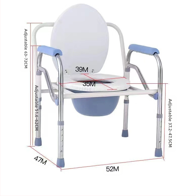 Qiyue Sulankstomos nerūdijančio plieno tualeto kėdė senjorams ir neįgaliesiems, Daugiafunkcinis, Su spausdintu logotipu, Pritaikomas
