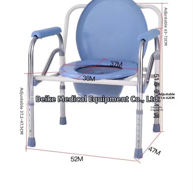 Qiyue Sulankstomos nerūdijančio plieno tualeto kėdė senjorams ir neįgaliesiems, Daugiafunkcinis, Su spausdintu logotipu, Pritaikomas