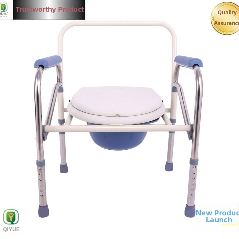 Qiyue Sulankstomos nerūdijančio plieno tualeto kėdė senjorams ir neįgaliesiems, Daugiafunkcinis, Su spausdintu logotipu, Pritaikomas