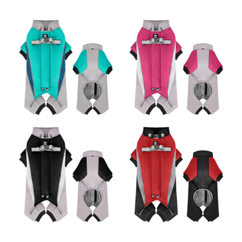 Πολυεστερικό παλτό για τετράποδα σκύλους με ανακλαστική λωρίδα και συμβατότητα με λουρί για εξωτερική χρήση