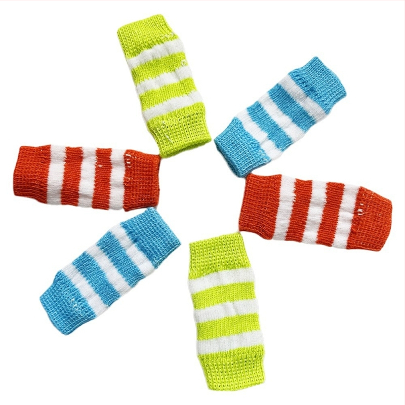 Протекторни коленни и чорапени за котки и кучета, райе модел, полиестер, твилен плетиво, бродирани детайли, Qu Aiyan