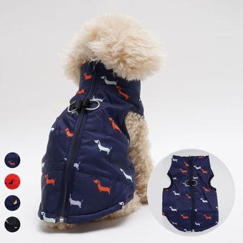 Halloween kutya mellény poliészterből, karikatúra démon kölyök mintával, cardigan-stílusú kivitel cipzárral és póráztartó nyílással