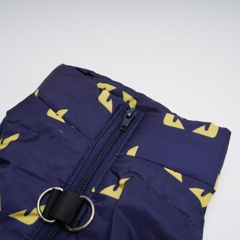 Γιλέκο Halloween για σκύλους από πολυεστέρα, σχέδιο διαβολάκι σε καρτούν, cardigan στυλ με φερμουάρ και οπή για λουρί