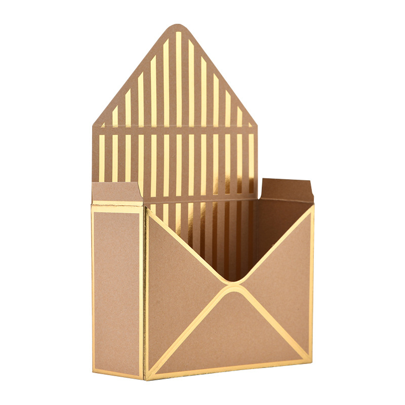 Kutija za cvijeće u obliku omotnice, ručna izrada, model hot stamping envelope flower box, od bijelog kartona 600 g, pakiranje 12 komada, brenda Qianxi packaging.