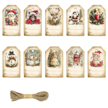 Ξύλινο Χριστουγεννιάτικο Κρεμαστό Διακοσμητικό – Θέμα Άγιος Βασίλης και Χιονάνθρωπος, Boxwood, Σύγχρονο Μινιμαλιστικό Στυλ