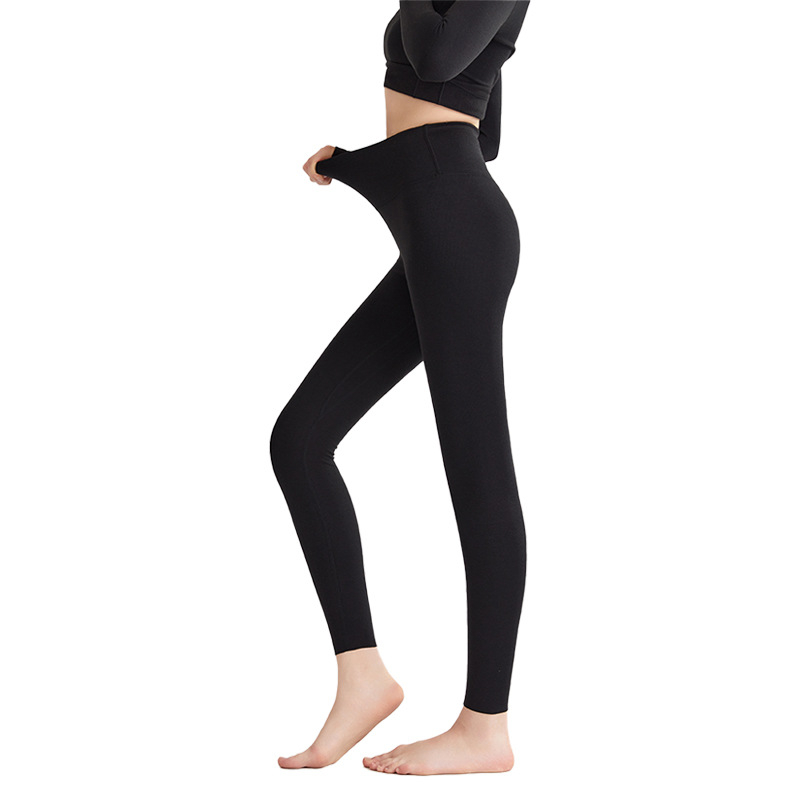 Dámske vlnené termálne nohavice s vysokým pásom, antibakteriálne, zdvihnutie zadku, vykurovanie, podpora brucha