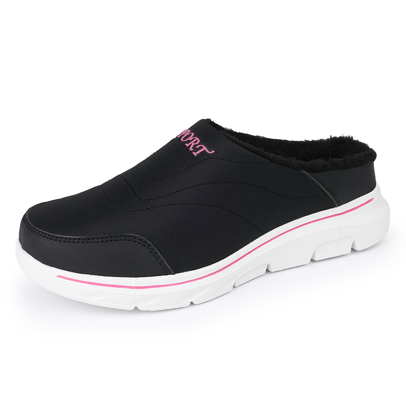 Unisex fleecével bélelt papucs télre, Slip-On, alacsony felső rész, MD talp