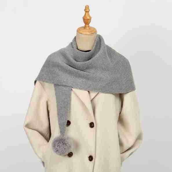 Sieviešu plecu šāls - poliesters, warp-knit adījums, silts un vējam izturīgs, rudens–ziemas stilā, Korejas stils