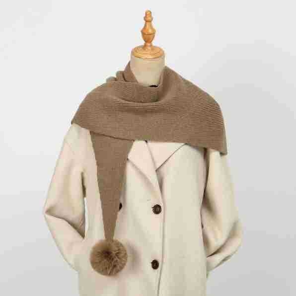 Sieviešu plecu šāls - poliesters, warp-knit adījums, silts un vējam izturīgs, rudens–ziemas stilā, Korejas stils