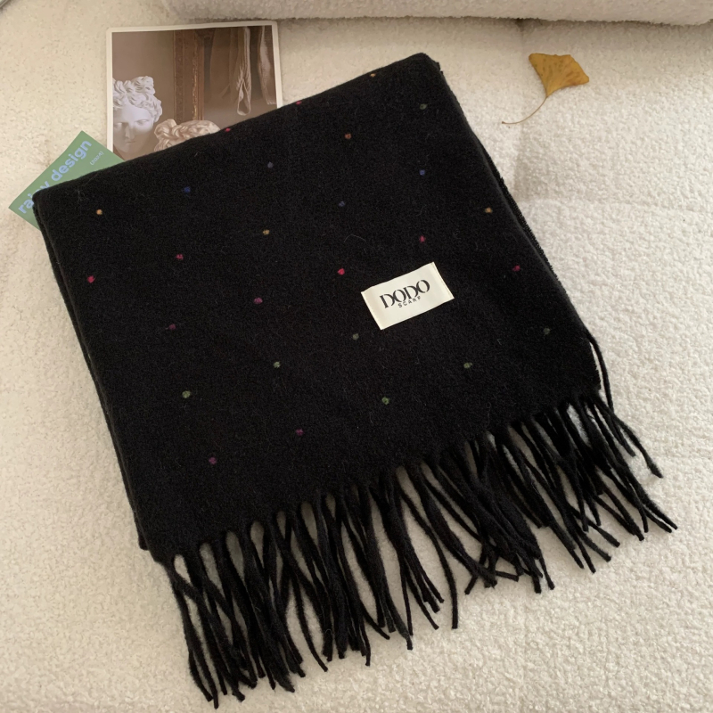 Rainbow Candy Bead šalle, garš stils, silts poliesters, gluda pletne, ziemas lietošanai