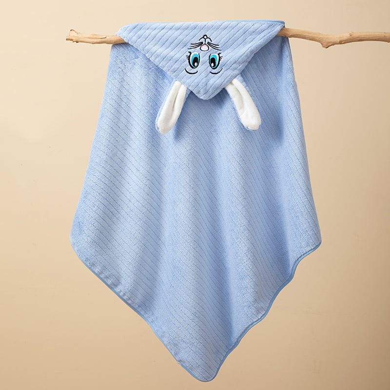 Παιδικός μανδύας-πετσέτα μπάνιου από Coral fleece, για μωρά και παιδιά, 150D νήμα, κέντημα και απλή ύφανση, 200–300 g