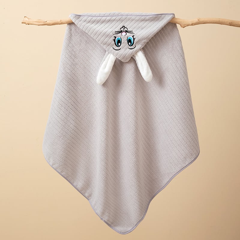 Παιδικός μανδύας-πετσέτα μπάνιου από Coral fleece, για μωρά και παιδιά, 150D νήμα, κέντημα και απλή ύφανση, 200–300 g