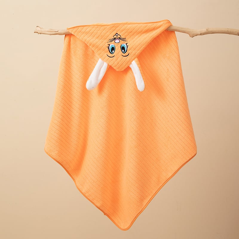 Παιδικός μανδύας-πετσέτα μπάνιου από Coral fleece, για μωρά και παιδιά, 150D νήμα, κέντημα και απλή ύφανση, 200–300 g