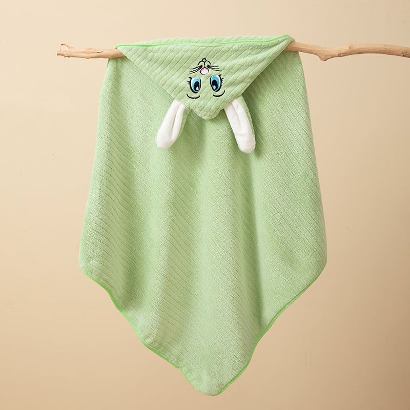 Παιδικός μανδύας-πετσέτα μπάνιου από Coral fleece, για μωρά και παιδιά, 150D νήμα, κέντημα και απλή ύφανση, 200–300 g