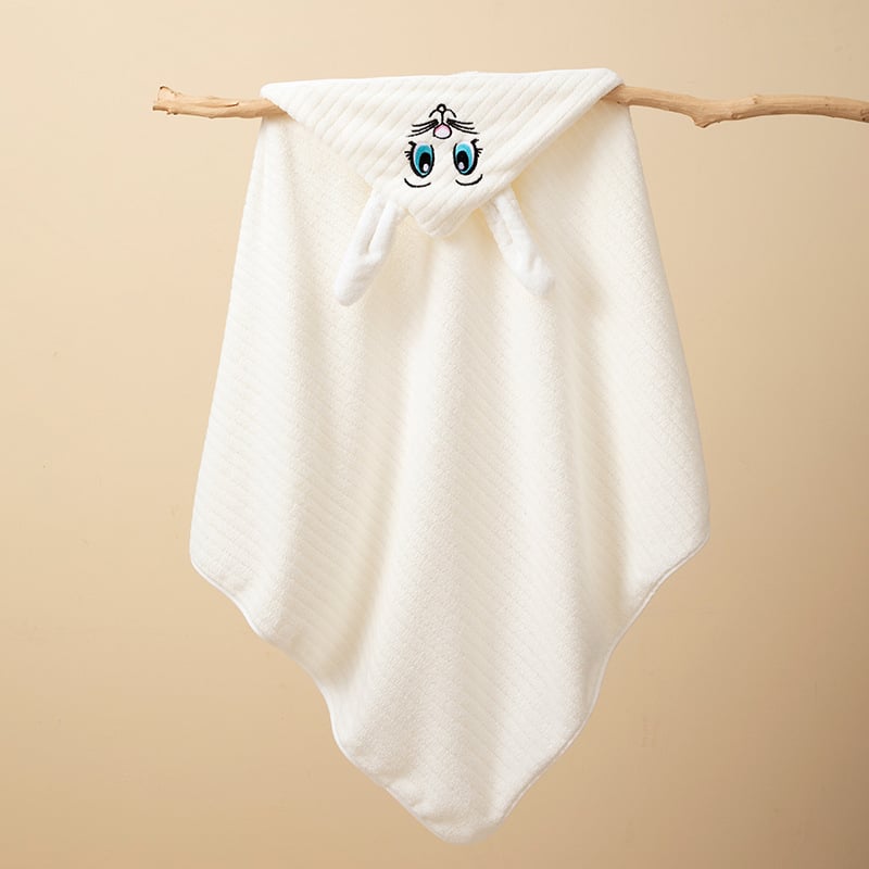 Παιδικός μανδύας-πετσέτα μπάνιου από Coral fleece, για μωρά και παιδιά, 150D νήμα, κέντημα και απλή ύφανση, 200–300 g