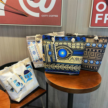 Socchi sieviešu pludmales un ceļojumu soma ar lielu ietilpību - poliesters - horizontāla kvadrāta forma - rāvējslēdzējs - ar vāku